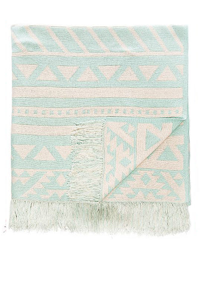 Aztec Throw in Breeze 'LAST ONE IN EACH SIZE'