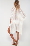 Babetown Sheer Poncho w/ Lace Up Detail in Island Breeze