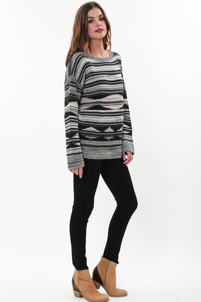 Ellie Pullover Sweater in Black Forest