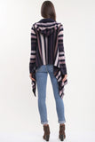 Leona Hooded Wrap Sweater in Urban Mist