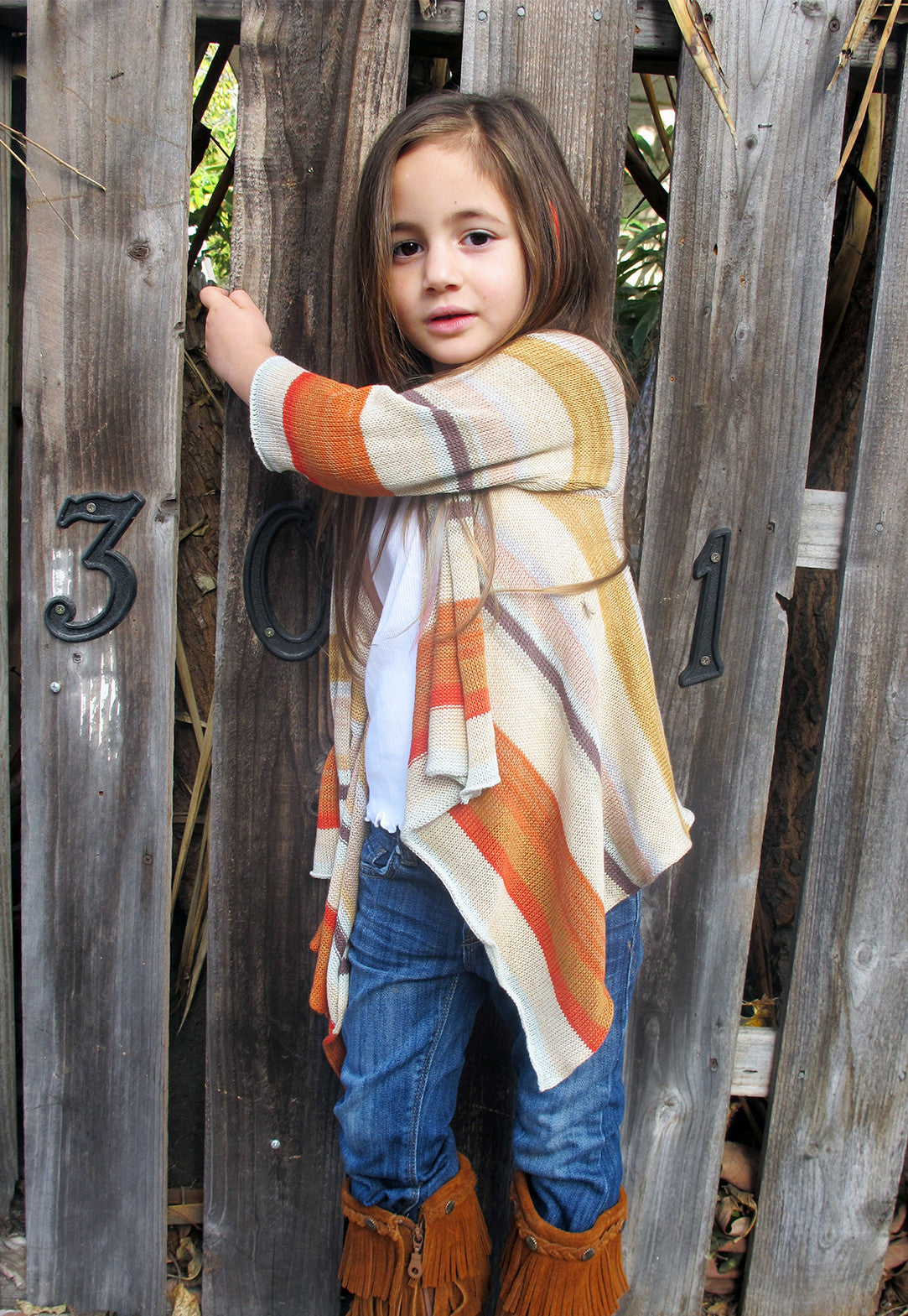 Lil Goddis Naples wrap sweater in Savannah Sun 6/7