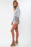 Madrid Fringe Top in Blue Crush