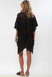 Up All Night Poncho in Black