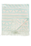 Aztec Throw in Breeze 'LAST ONE IN EACH SIZE'