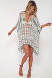 Babetown Sheer Poncho w/ Lace Up Detail in Bungalow