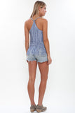 Babylon Knit Fringe Tank in Indigo