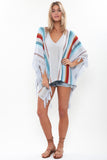 Duchess Fringe Poncho in Summer Sparrow