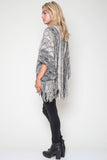 Ella Fringe Kimono in Stoney Brook