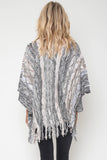 Ella Fringe Kimono in Stoney Brook