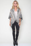 Ella Fringe Kimono in Stoney Brook