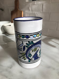 Vintage Greek Fish Ceramic Vase