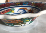 Vintage Greek Ceramic Hand Painted Large Serving Bowl Gold