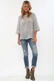 Jagger Semi-Sheer Pullover in Pale Smoke