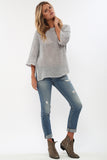 Jagger Semi-Sheer Pullover in Pale Smoke