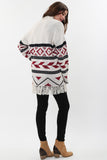 Kayden Fringe Cardigan in Autumn Fire