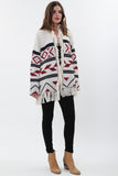 Kayden Fringe Cardigan in Autumn Fire