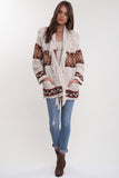 Leyton Fringe Cardigan in Tahitian Breeze