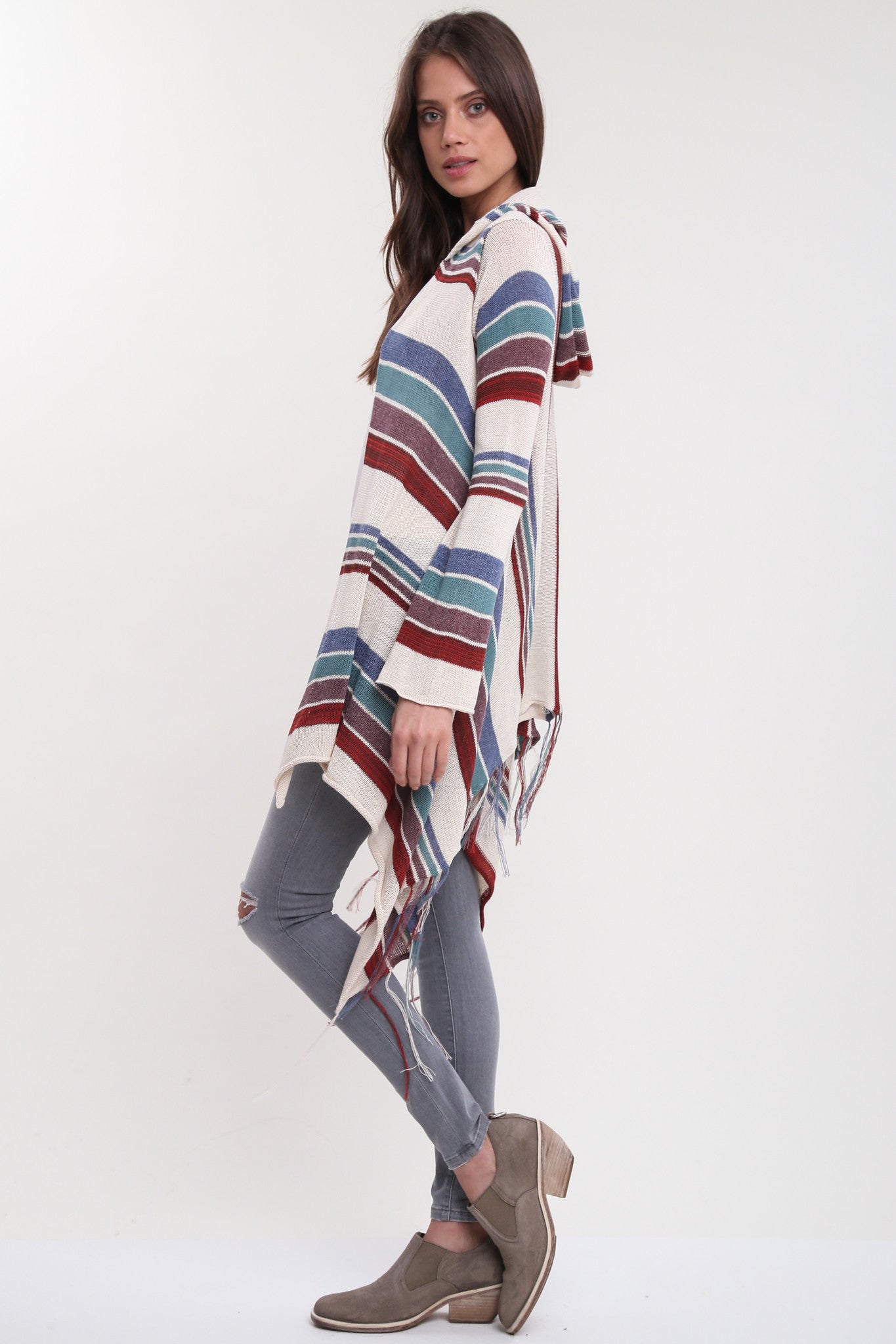 Hooded wrap on sale sweater