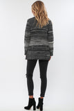 Leila Oversized Knit Sweater in Black Canvas