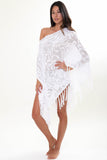 Moon Child Sheer Poncho in White