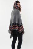 Maddie Hooded Poncho in Aster'LAST ONE'