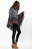 Maddie Hooded Poncho in Aster'LAST ONE'