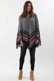 Maddie Hooded Poncho in Aster'LAST ONE'