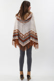 Maddie Hooded Poncho in Coppersmith