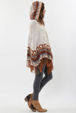 Maddie Hooded Poncho in Coppersmith