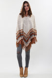 Maddie Hooded Poncho in Coppersmith