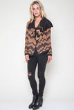 Malik Chevron Knit Jacket in Fairmont