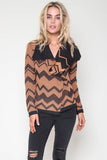 Malik Chevron Knit Jacket in Fairmont