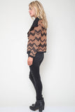 Malik Chevron Knit Jacket in Fairmont