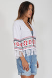 Poppy Fringe Cardigan in Brighton'LAST ONE'