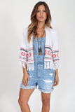 Poppy Fringe Cardigan in Brighton'LAST ONE'