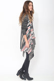 Phoebe Hooded Fringe Sweater in Monaco