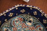 Vintage Tunisian Ceramic Med/Lg Octagon Bowl Navy-Turquoise