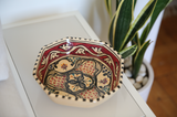 Vintage Tunisian Ceramic Medium Octagon Bowl Red