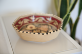Vintage Tunisian Ceramic Medium Octagon Bowl Red