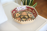 Vintage Tunisian Ceramic Medium Octagon Bowl Red