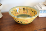 Vintage Italian Ceramic Hand Painted Large Serving Bowl Gold