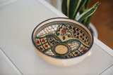 Vintage Tunisian Ceramic Small Round Bowl Blue