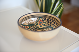 Vintage Tunisian Ceramic Small Round Bowl Blue