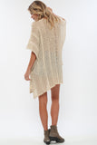 Up All Night Poncho in Biscotti