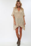 Up All Night Poncho in Biscotti