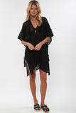 Up All Night Poncho in Black