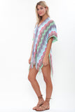 Voyager Sheer Knit Poncho in Bohemian Nostalgia