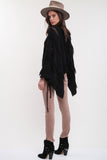 Ziggy Fringe Kimono in Black