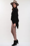 Ziggy Fringe Kimono in Black