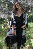Alexis Hooded Kimono in Apache Leather